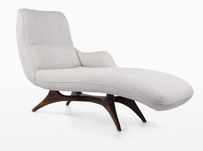 Erica Chaise on Walnut Base